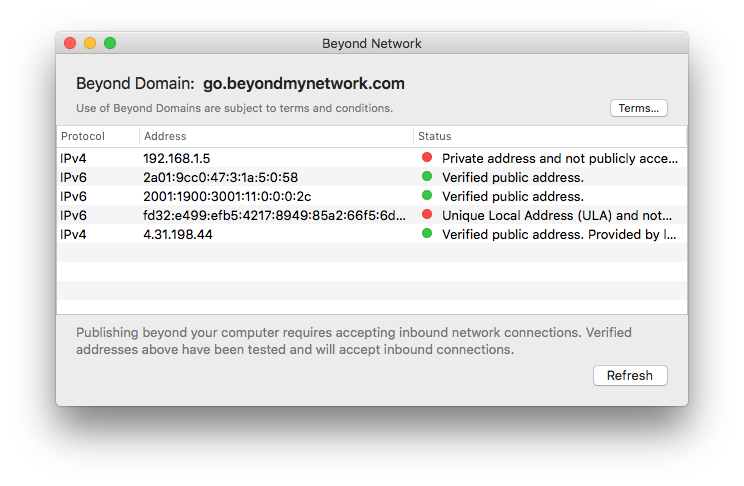 Members get address verification and assigned a Beyond Domain